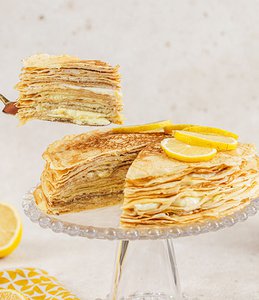 Блинный торт с лимонами